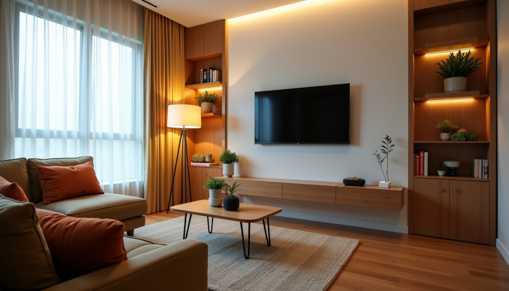 Aménager un espace télé dans un petit salon